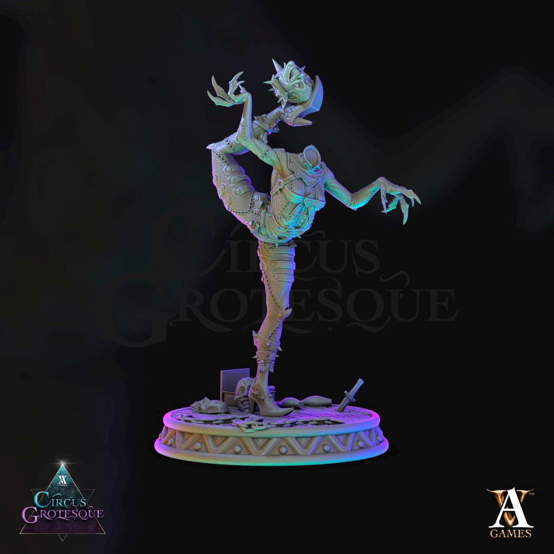 Acrobat 32mm • Circus Grotesque • 3D Printed Fantasy Miniature • D&D ...