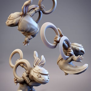 Haruka - Hanzaki Ninja (Chakram), Salamander Samurai Dungeons and Dragons/ RPG /Resin Miniature/Pathfinder/32mm