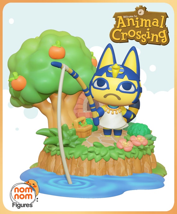 Ankha Animal Crossings Chibi Style 3D Printed Statue Kit | Garage