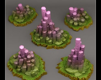 Witcher Crystal Stones Terrain Set, Dungeons and Dragons, 28/32mm RPG