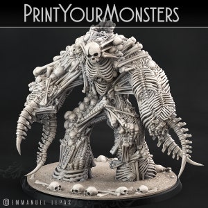 Bone Golem for Dungeons and Dragons, Pathfinder, Starfinder and other Tabletop RPGs 3d printed 28mm 32 mm