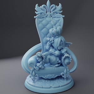 Goblin Queen on a Throne 32/75mm options Dungeon and Dragons, Pathfinder, Role Playing Miniature