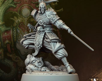 Fangblade Sentinel - 25mm base Hissing Coils - Fang Dynasty Archvillian Games Dungeons and Dragons/ RPG /Resin Miniature/Pathfinder
