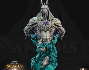 Scales of Anubis Bust - Archvillian Games Dungeons and Dragons/ RPG /Resin Miniature/Pathfinder