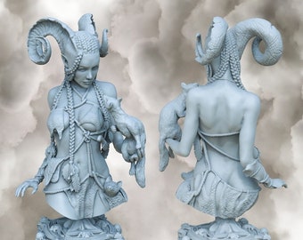 Faun Fantasy Bust - Printomancer Dungeons and Dragons/ RPG /Resin Miniature/Pathfinder