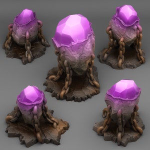 The Dark Crystals Plant Terrain Set of 5 Dungeons and Dragons, Pathfinder, Tabletop Gaming 28/32mm Terrain RPG