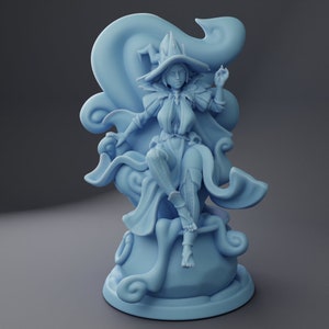 Witch Queen on a Throne 32/75mm options Dungeon and Dragons, Pathfinder, Role Playing Miniature