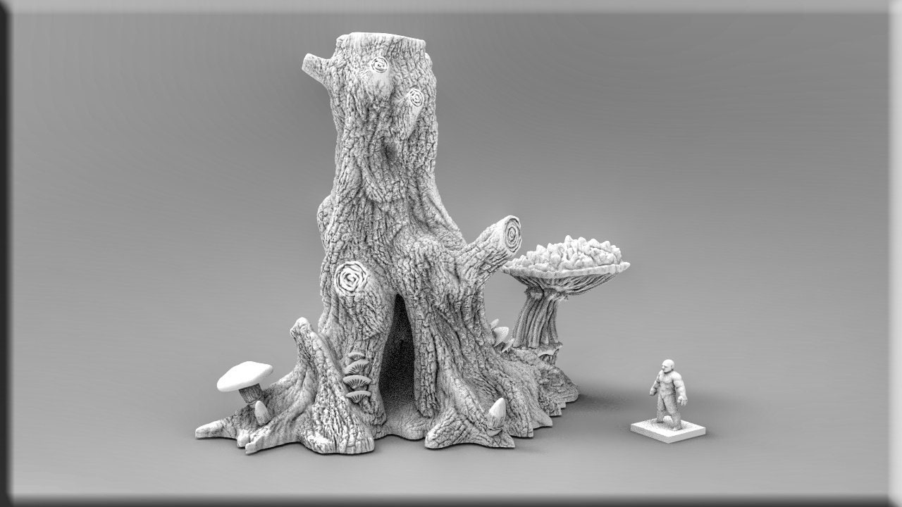 Grassy Gnoll 3D Printed Terrain - Tabletop RPG Scenery For 28mm Miniatures | Printable Scenery Wargame Landscapes - View #6