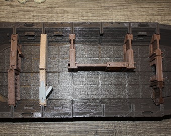 3D Printed Ship Walls, 28mm Tabletop RPG, Pirate Ship, D&D