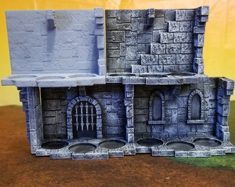 Wallhalla Expansion Set #2 Modular Miniature Display Shelves Dungeon Set, AoS, Kill Team, D&D, 3D printed