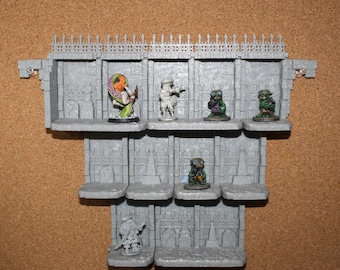 Ghoulish Graveyard Core Set Wallhalla Modular Miniature Display Shelves , Kill Team, D&D, 3D printed
