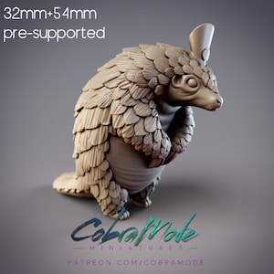 Waqia, Musafiyah Pangolin Shop Keeper 32mm Merchant Vendor • RPG • Pathfinder • Tabletop Gaming • D&D Dungeons and Dragons • Cobramode/54mm