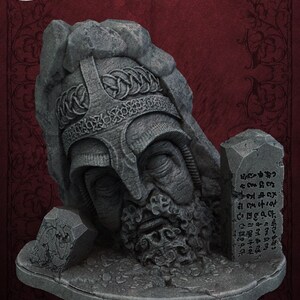 Warrior&#39;s Statue - Unpainted Terrain for TTRPGs (D&D, DnD, Dungeons and Dragons, Pathfinder, Frostgrave)