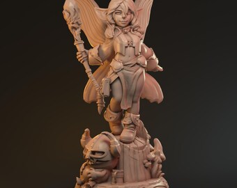Merlin Chronicles Hala Resin Pinup | 75mm Fantasy Model, Dungeons and Dragons Display