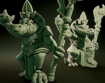Sobek Crocodile God - Resin Miniature - Dungeons and Dragons - Pathfinder - Mini  28mm - 32mm