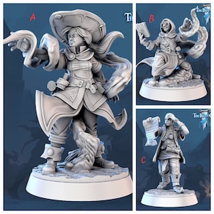 The Frost City Mage Apprentice Miniature NPC Dungeons and Dragons, Pathfinder, Frostgrave Tabletop Gaming 28mm/32mm STL Miniatures