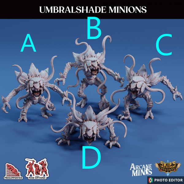 Umbralshade Minions Resin Miniature 32/28mm - for D&D Dungeons and Dragons Spelljammer Tabletop Gaming, Arcane Minis Carnivorous Plants