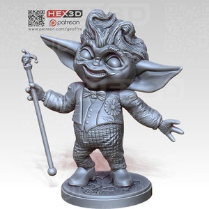 Baby Joker Joker/Baby Yoda Mash Up Unpainted Resin 3D Printed Figurine image 4