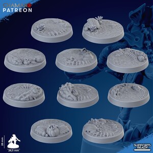 28mm Bases set of 10, Runner Swarm Space Bugs Sci-Fi Bases, Table Top Gaming, RPG, Dungeons and Dragons Sidereum Knights 924