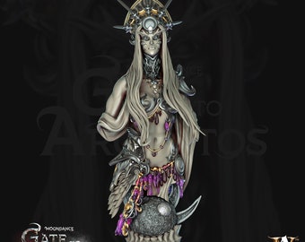 Celadren - Lady of the Moon Bust - Archvillian Games Dungeons and Dragons/ RPG /Resin Miniature/Pathfinder