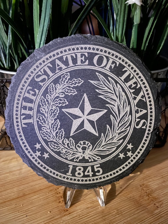 SLATE - Texas star seal coaster