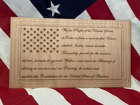 United States Constitution Preamble Sign