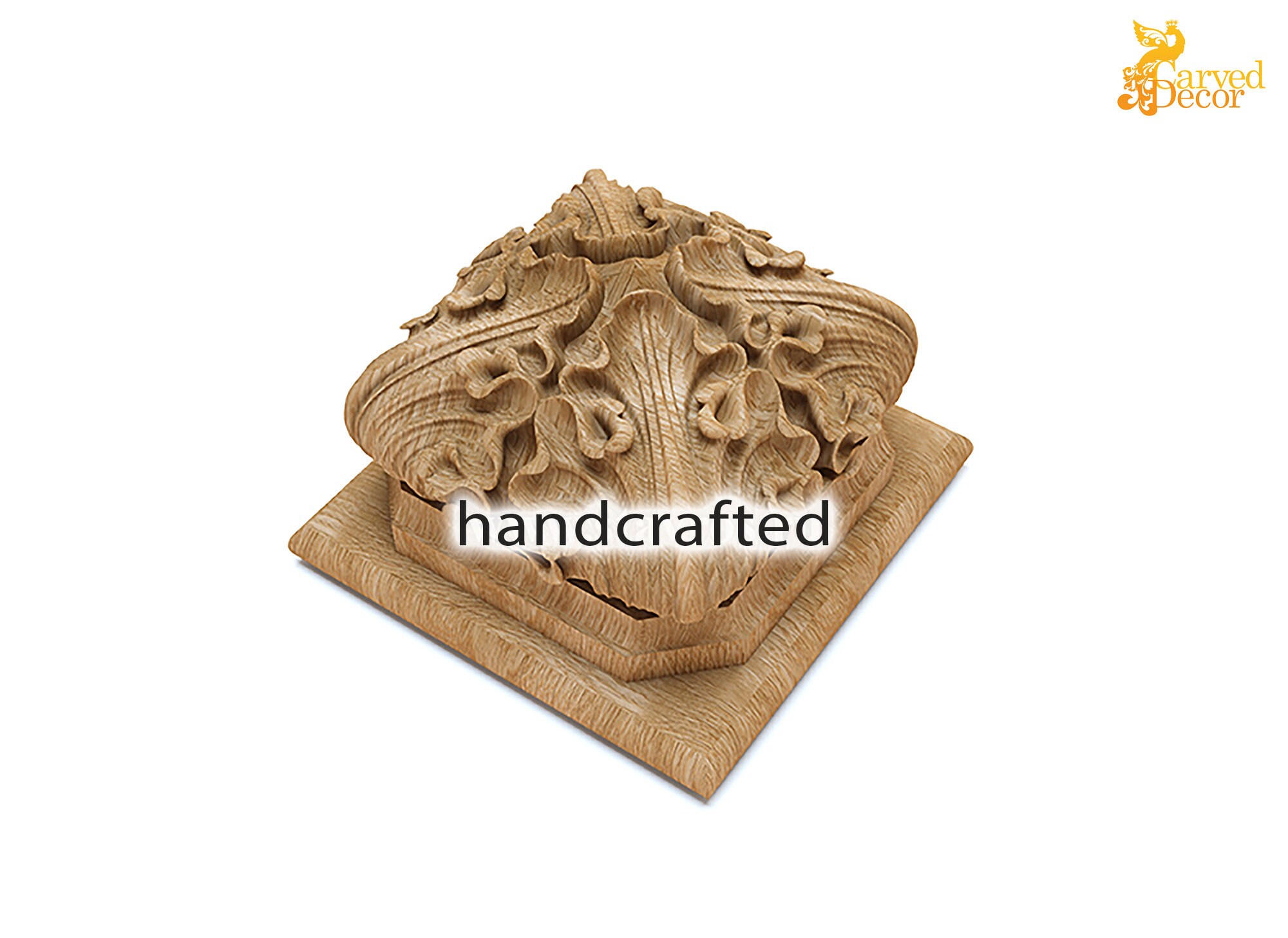 Gothic Newel Post Cap Wood Finial Topper Staircase Caps Etsy