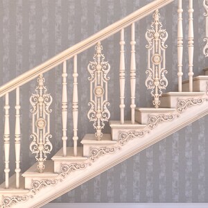 Luxury Baroque Staircases Spindles, 40" Ornate Wood Stair Spindles for ...