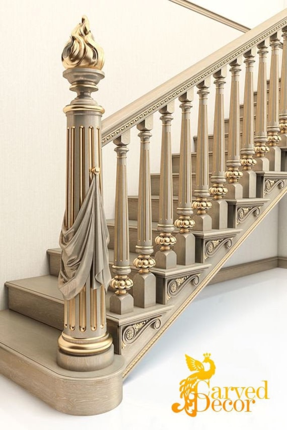 Unfinished Decorative Carved Newel Post CapHand carved Top Etsy