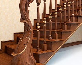 Modern Large Newel Post For Staircase