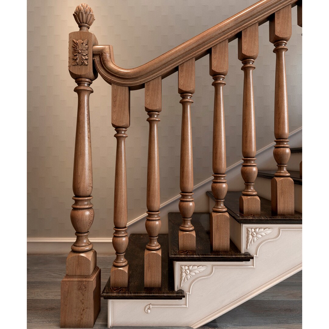 Farmhouse Newel Post, Staircase Round Post Etsy