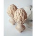 Carved Acorn Finial Decorative Artichoke Post Cap for Staircase 