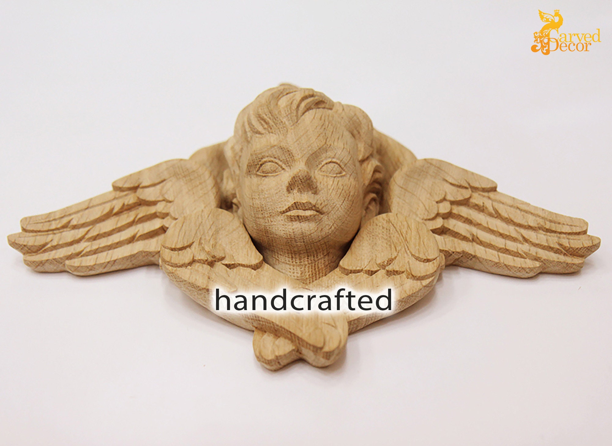 Wood Angel Wall Decor Hand Carved Gift | Etsy