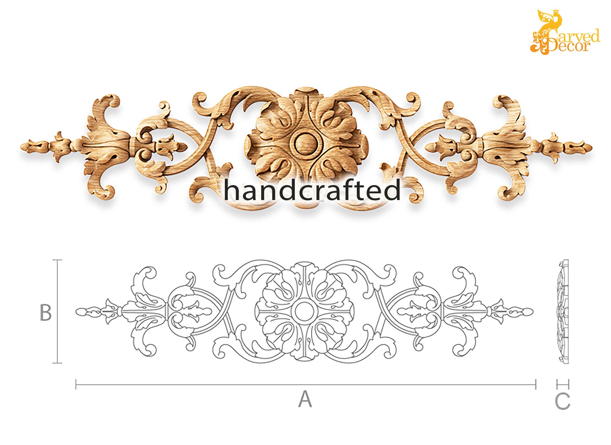 Antique wood wooden appliques for kitchen 10 pc. Etsy