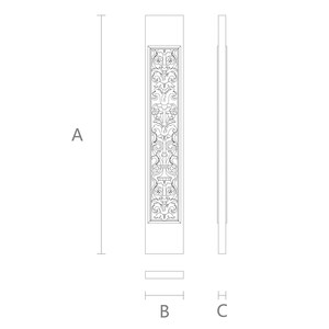 Architectural Openwork Wooden Baluster, Baroque Bannister for Staircase ...
