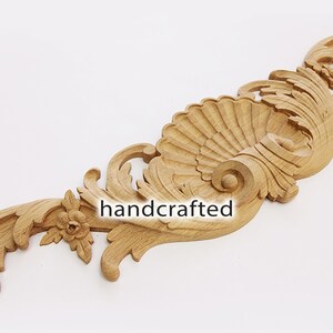 Large Interior Handcarved Wood Applique image 3