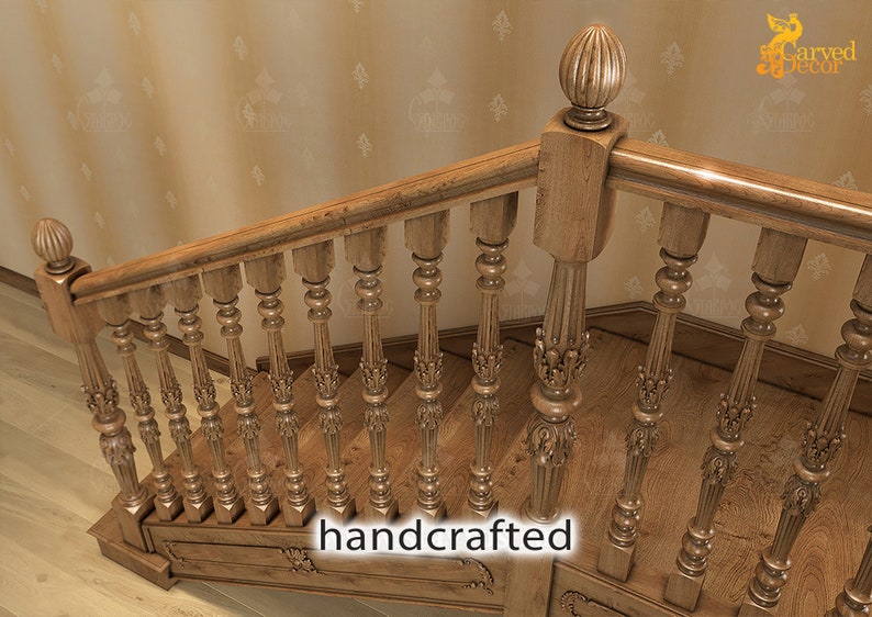 Farmhouse wooden newel post Etsy