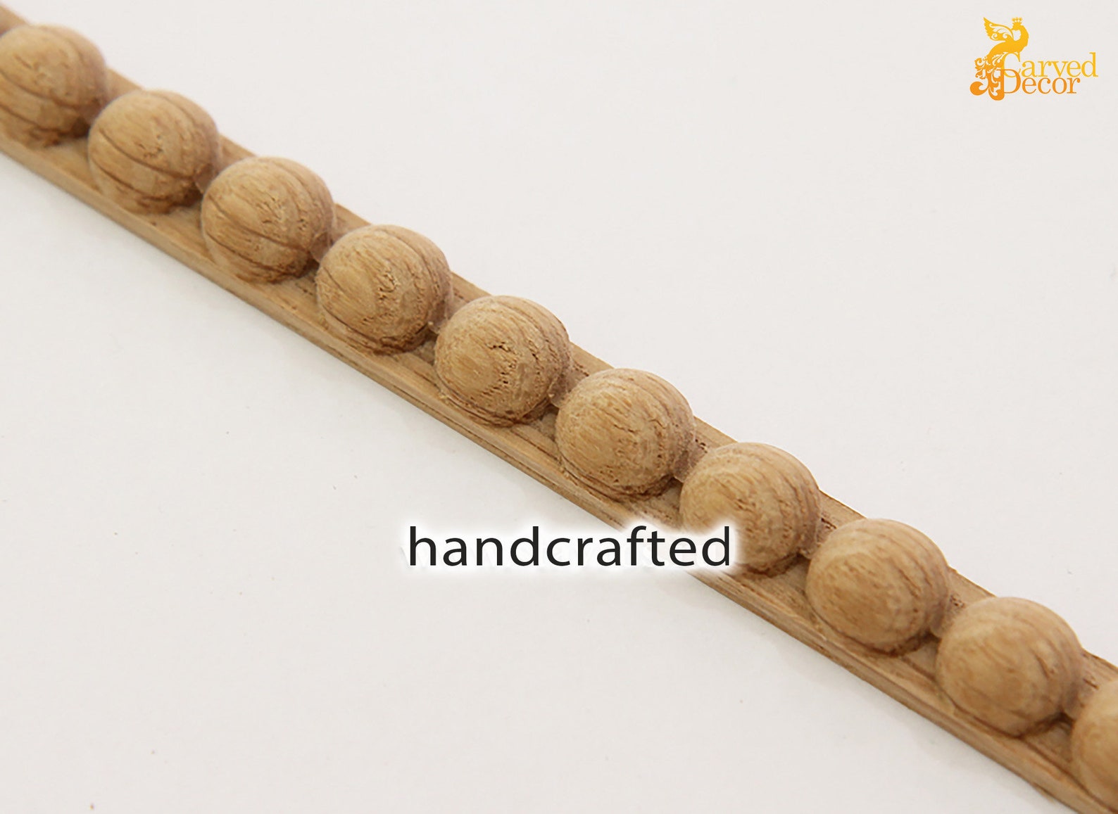 39 Decorative moulding trim from oak Wooden beads Etsy