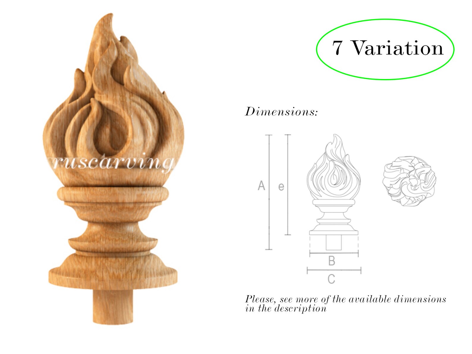 Wood Newel Post Caps Ornate Decorative Newel Post Wooden Etsy