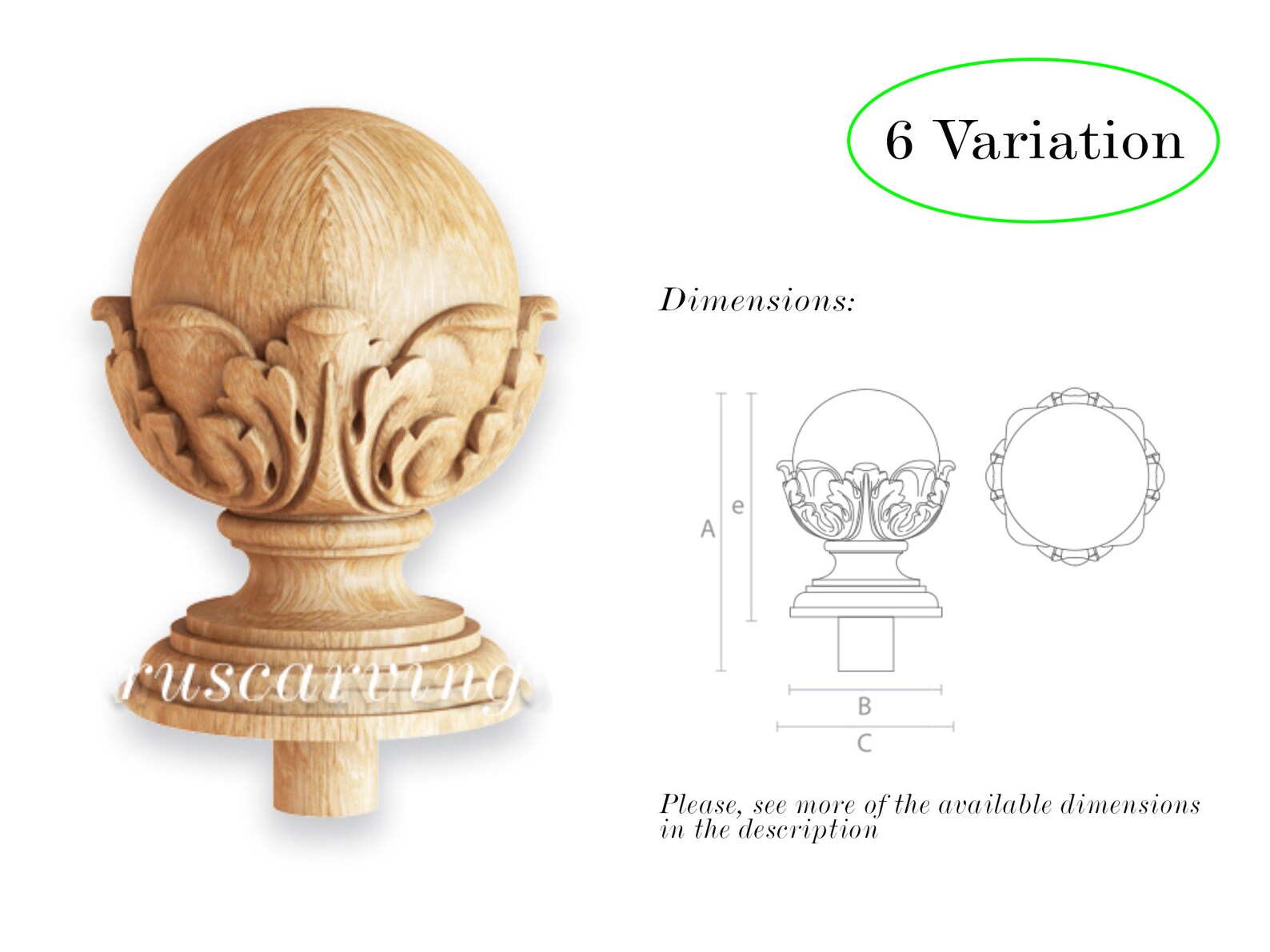 Wood Newel Post Caps Ornate Decorative Newel Post Wooden Etsy