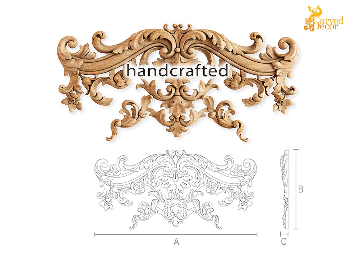 Design wall wooden appliques for doors 10 pc. Etsy