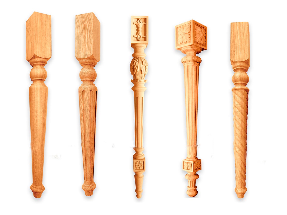 Victorian Carved Wood Table Legs Vintage Furniture Legs SET Etsy