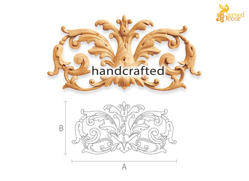 Large Interior Wooden Millwork Applique Etsy