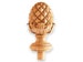 Wooden pineapple finial, Unfinished newel post topper 