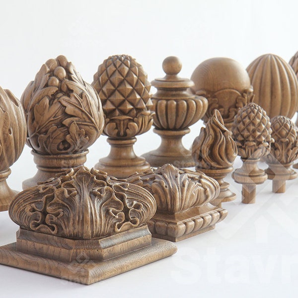 Newel Post Caps Etsy