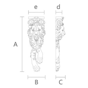 wooden lion corbels