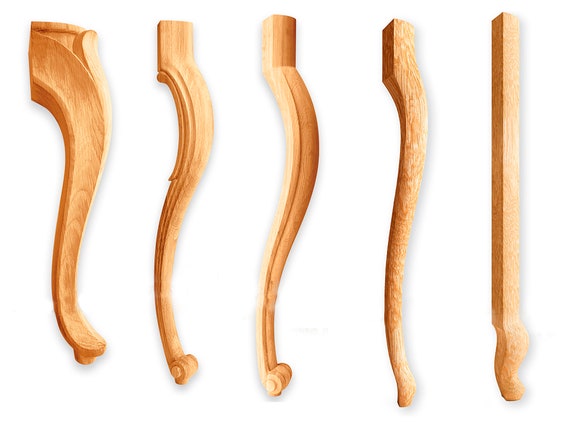Cabriole Wooden Table Legs Queen Anne Style Table Legs Etsy