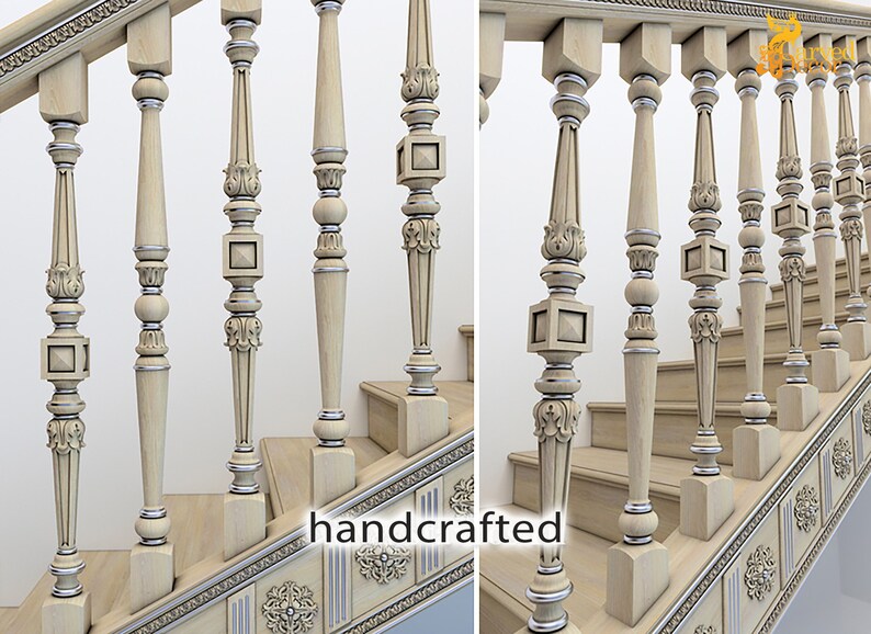 Architectural Victorian Spindle Wood Carved for White Etsy