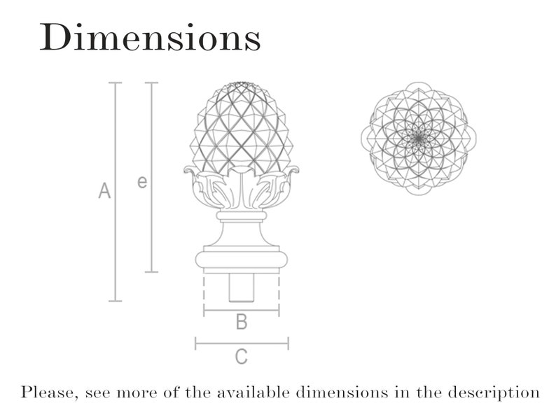 Carved Wood Pineapple Newel Post Cap Decorative Post Finial Etsy