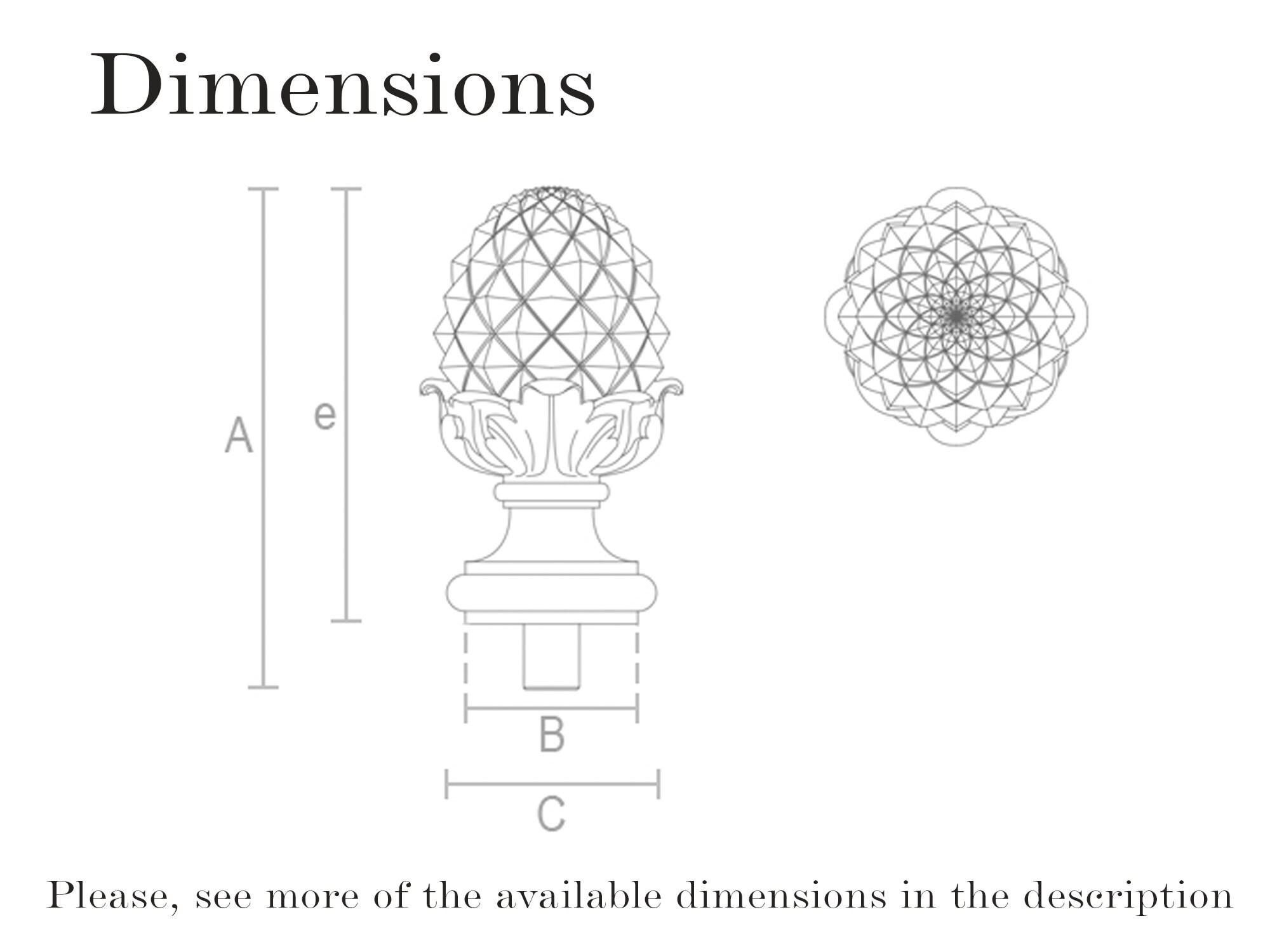 Carved Wood Pineapple Newel Post Cap Decorative Post Finial Etsy